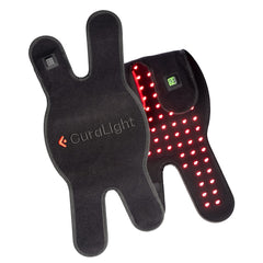 Curalight knee pain wrap for targeted relief and portability.