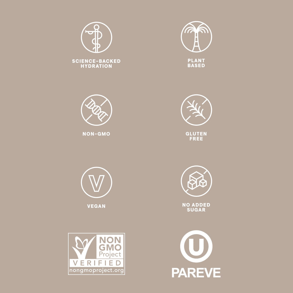 Cure Hydration vegan and non-GMO badges shown on packaging.