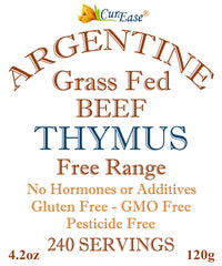 CurEase beef thymus powder bag resealable, preserves oils and nutrients.