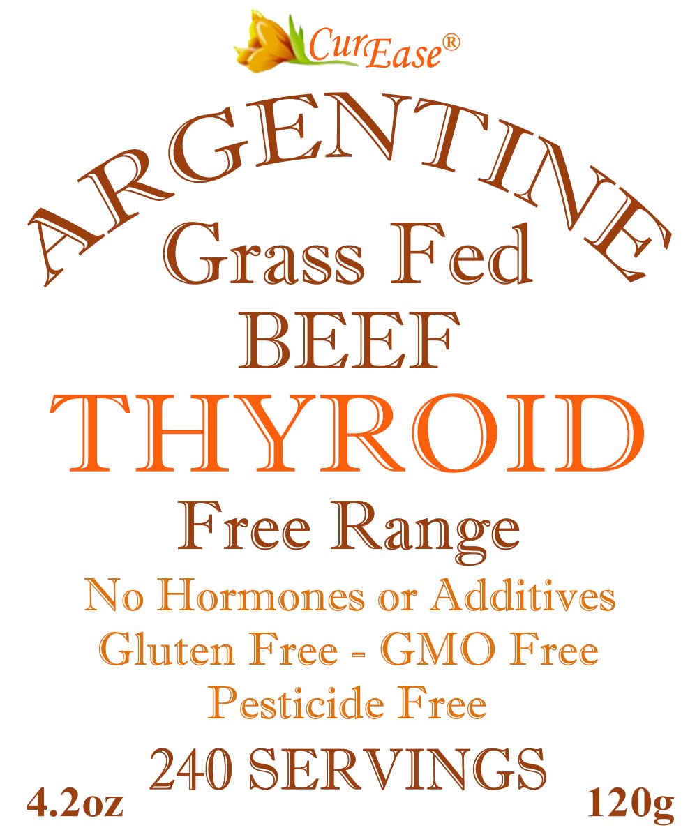 CurEase beef thyroid powder pour captures convenient mixing into juice or shakes for easy supplementation.