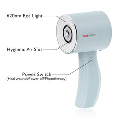 Curefaster supports diabetic cuts and wounds with gentle red light
