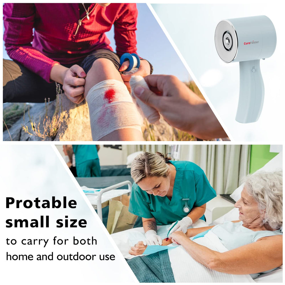 Curefaster device shows sterile airflow for clean wound care