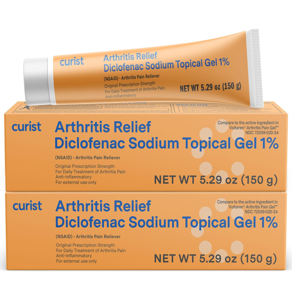 Curist Diclofenac Gel 1% bottle for targeted joint discomfort relief.