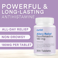 Curist Fexofenadine 180mg packaging-inside-view shows the bulk allergy relief option.