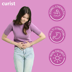 Curist Gas Relief Softgels in bathroom cabinet for easy access