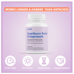Curist Omeprazole daily-dose tablet shown for easy, once-daily use.