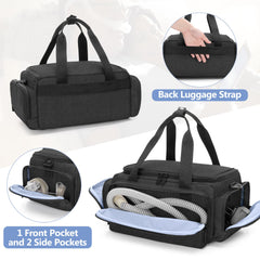CURMIO CPAP travel bag side pocket keeps cords neatly arranged