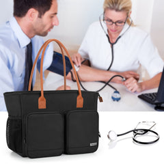 CURMIO Nurse Tote Bag elastic loops secure essential tools.