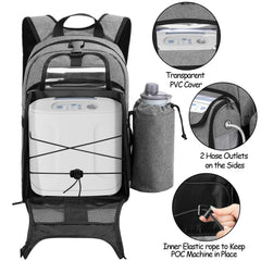 CURMIO POC backpack interior with bungee cord stabilizes the unit during travel.