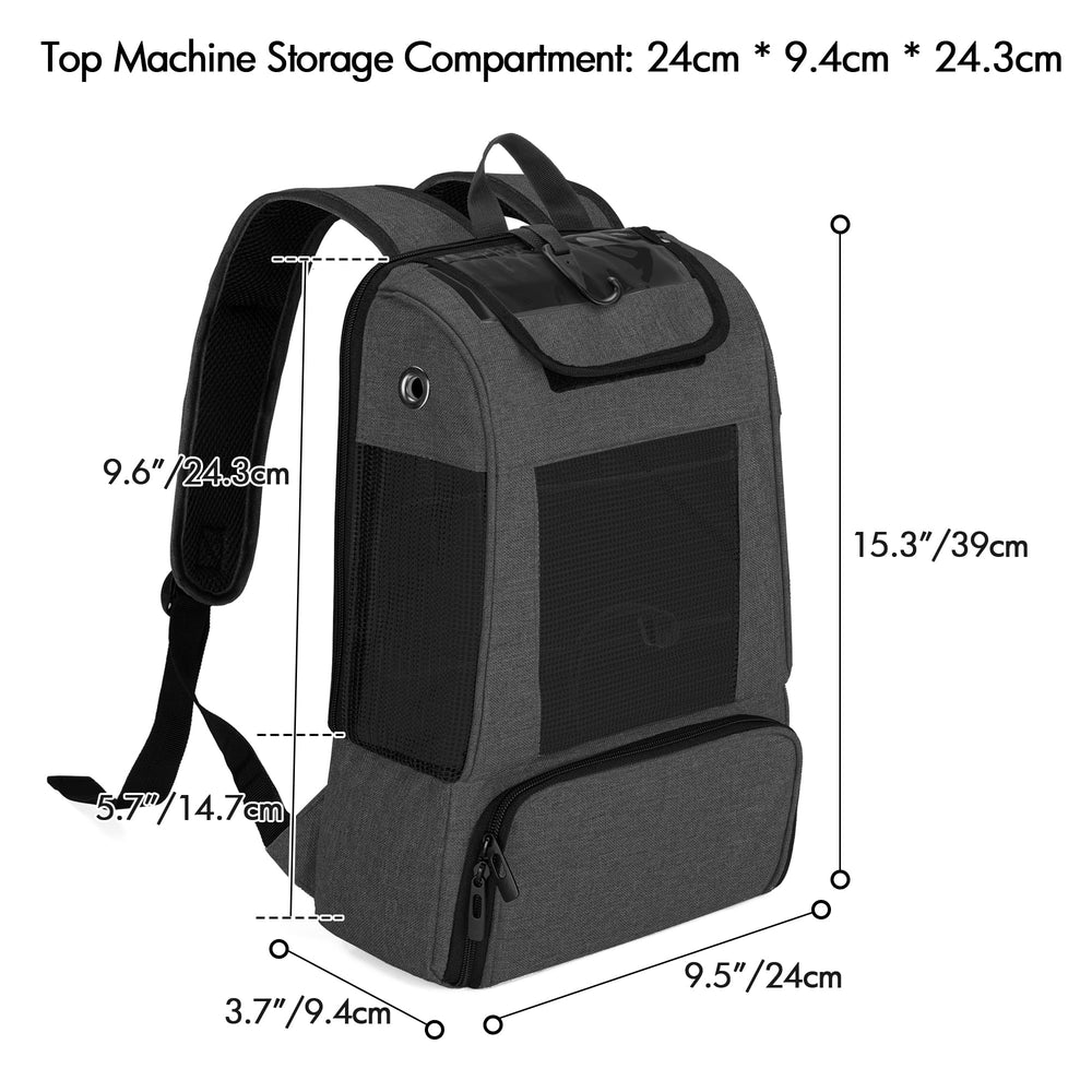CURMIO backpack mesh panels promote ventilation and heat dissipation during use