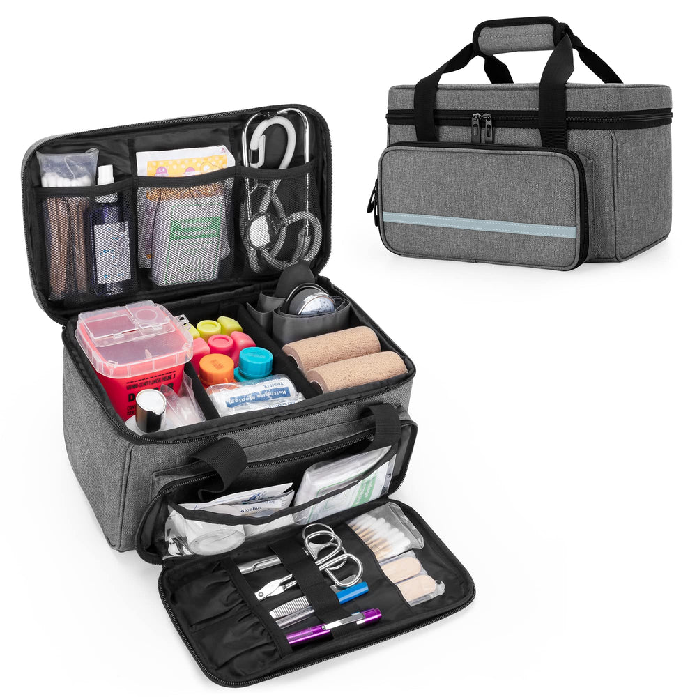 CURMIO small first aid bag main compartment keeps supplies neatly organized for quick access.