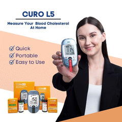 CUROfit cholesterol test strips for precise readings with the L5 meter.