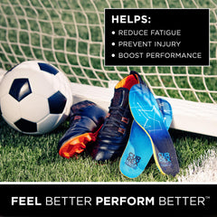 Currex CLEATPRO cushioning enhances comfort during long soccer sessions.