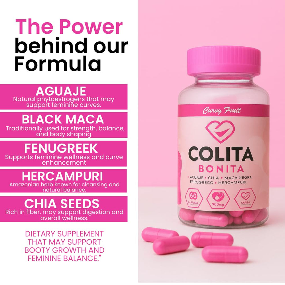 Curvy Fruit Colita Bonita Maca root close-up emphasizing vitality herb