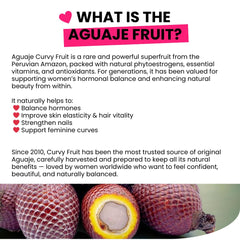 CurvyFruit Aguaje capsules spilling from bottle