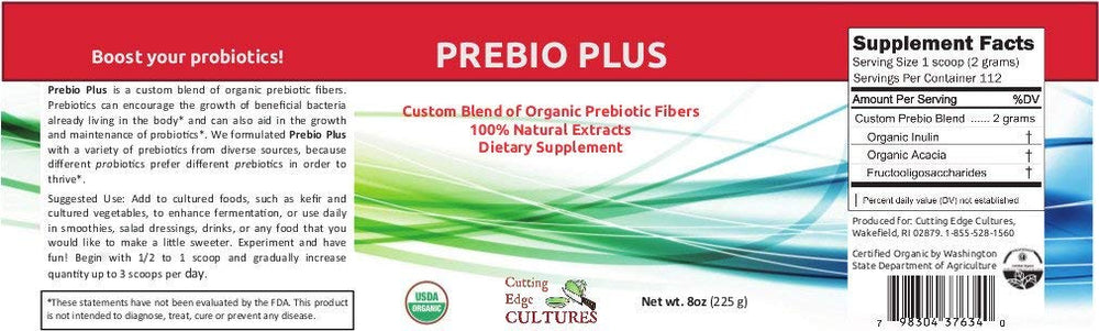 Resealable pouch of Prebio Plus preserves freshness and convenience.