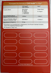Close-up of CVS Health Digestive Probiotic capsules highlights easy daily probiotic intake.