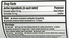 CVS Health Senna Plus Laxative box showing packaging and occasional relief possibilities.