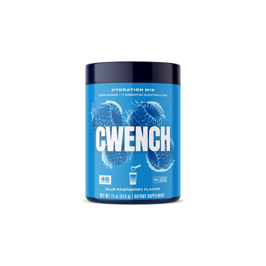 CWENCH Hydration Blue Raspberry glass for daily performance and refreshing hydration