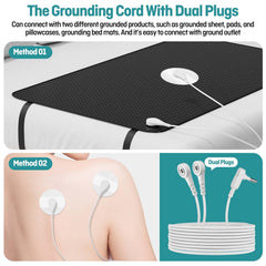 CYANTEKOMS grounding patch on arm demonstrates flexible attachment for portable comfort.