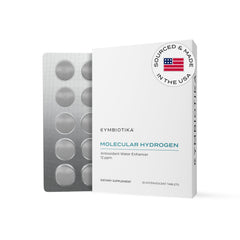 CYMBIOTIKA H2 tablet dissolving in a glass for quick hydration.