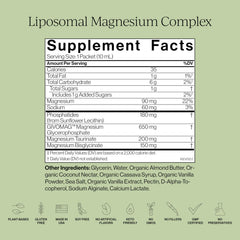 Glass ready to receive Liposomal Magnesium Complex from Cymbiotika.