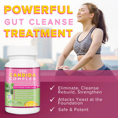 Cyrixs Health Candida Complex packaging box showcasing all-natural formula