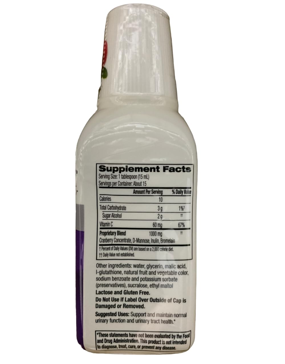 Close-up of cranberry and D-Mannose ingredients in the Cystex formula