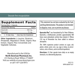 D'Adamo Quercetin Plus label closeup showcasing natural ingredients for everyday wellness