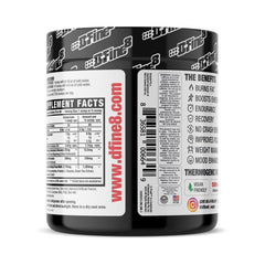 D-Fine8 strawberry mango flavor packaging suggesting refreshing energy during training.