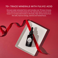 D R P Fulvic acid drops ingredients label confirms US-made quality
