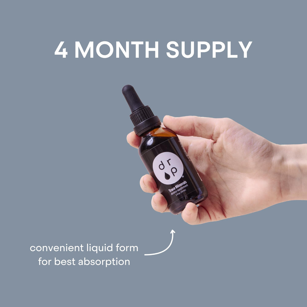 D R P Post-workout hydration option with electrolyte-rich drops