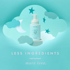 Dabble & Dollop Lullaby Lather foam demonstrates rich, easy-to-rinse lather for bath time.