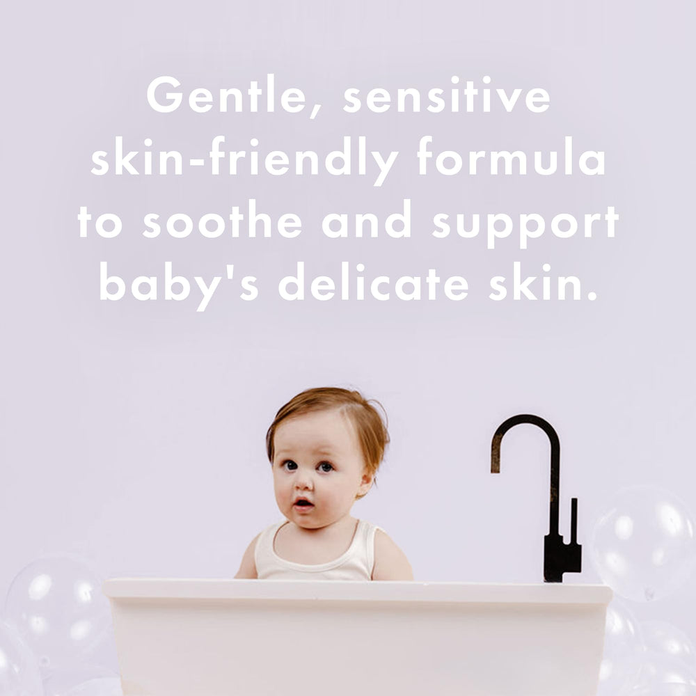 Dabble & Dollop Lullaby Lather newborn-safe formula shown for gentle newborn cleansing.