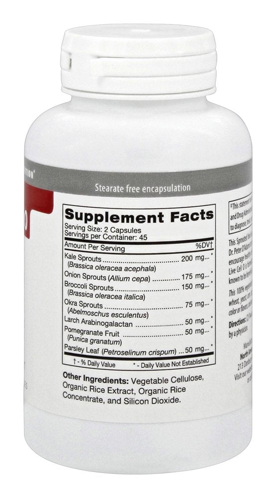 D'Adamo Live Cell O label detail emphasizing ingredients and Type O compatibility