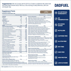 DADFUEL All-in-One Shake glass serve demonstrates silky texture for easy mixing.