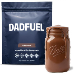DADFUEL All-in-One Shake bottle shown for convenient daily nutrition.