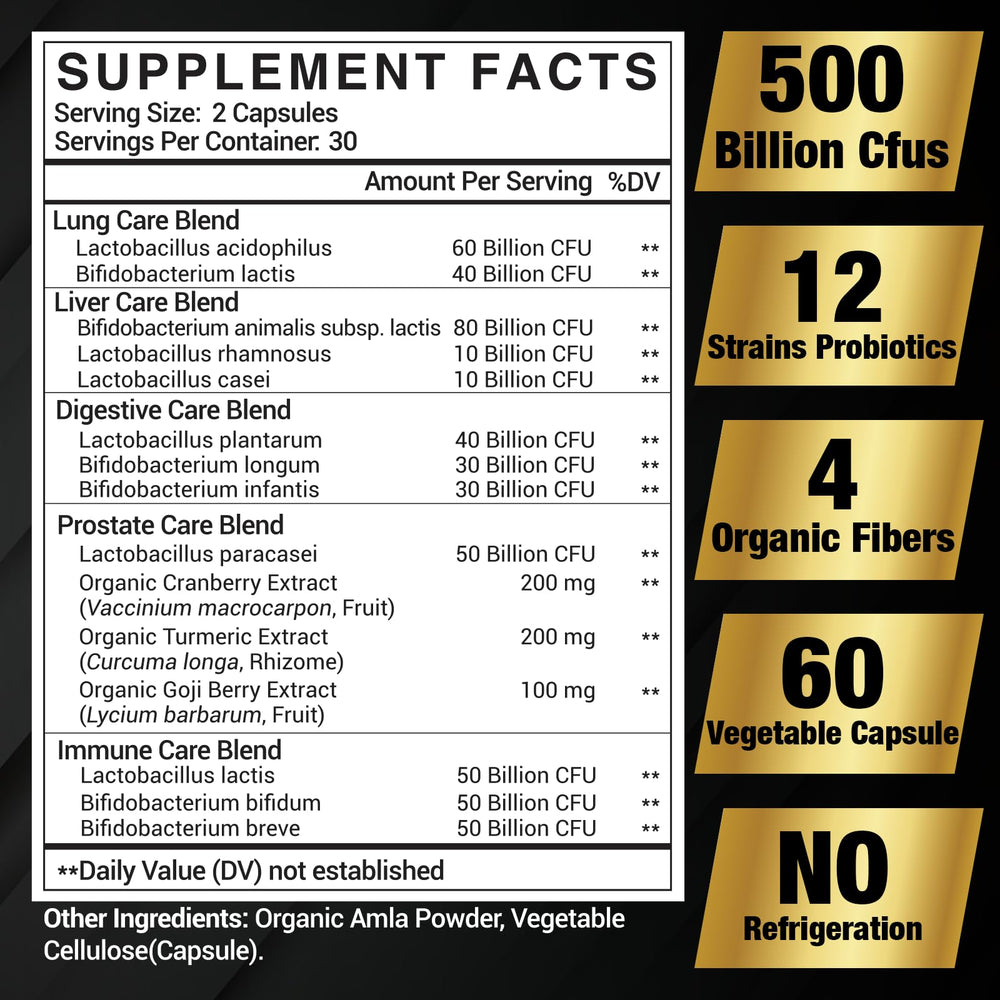 Dailanbu bottle label highlights 12 strains for diverse gut support