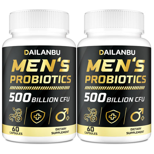 Dailanbu Men's Probiotics bottle with 500B CFU for daily gut balance
