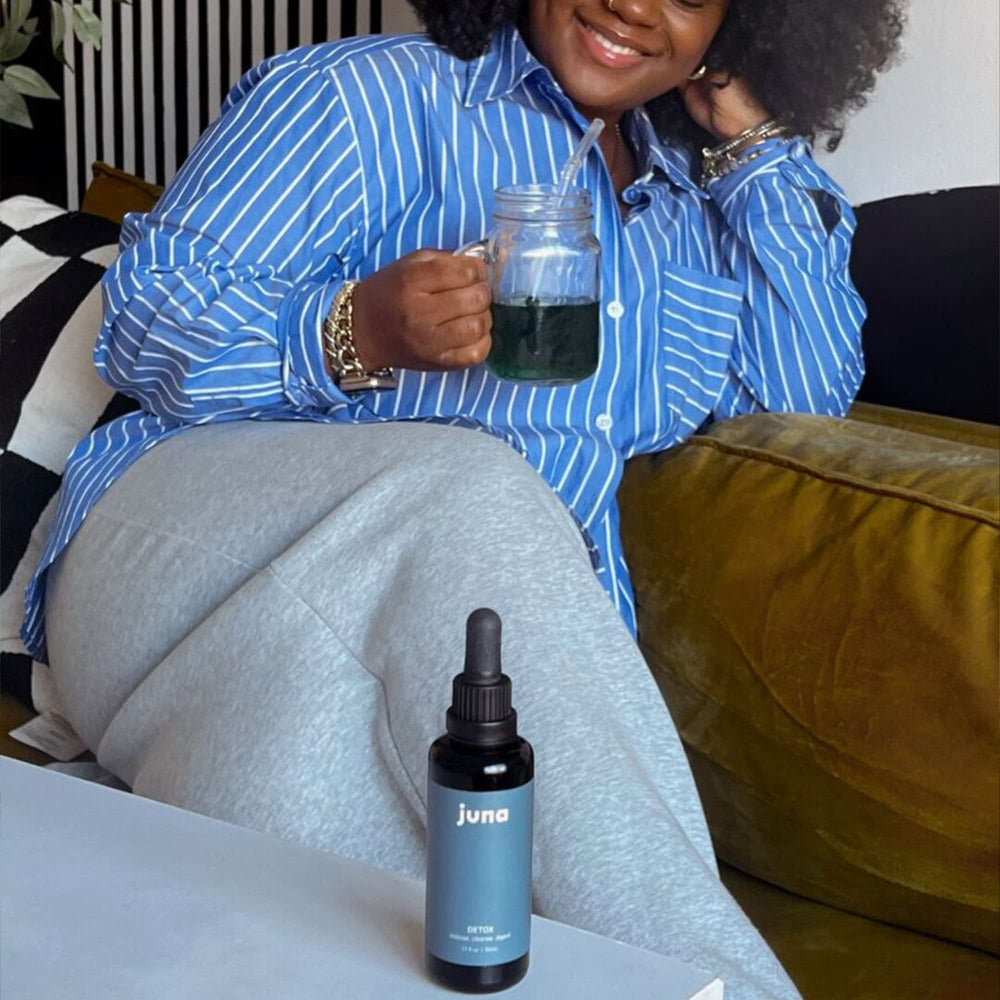 Juna daily detox concept with soft taste supports mindful routine.