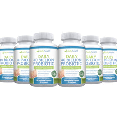 Daily Health Daily Probiotic bottle pour supports digestion and daily balance.