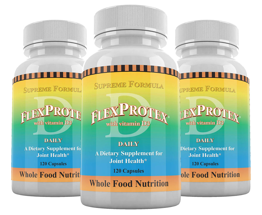 Daily Health FlexProtex D 884mg bottle front view for everyday joint support.