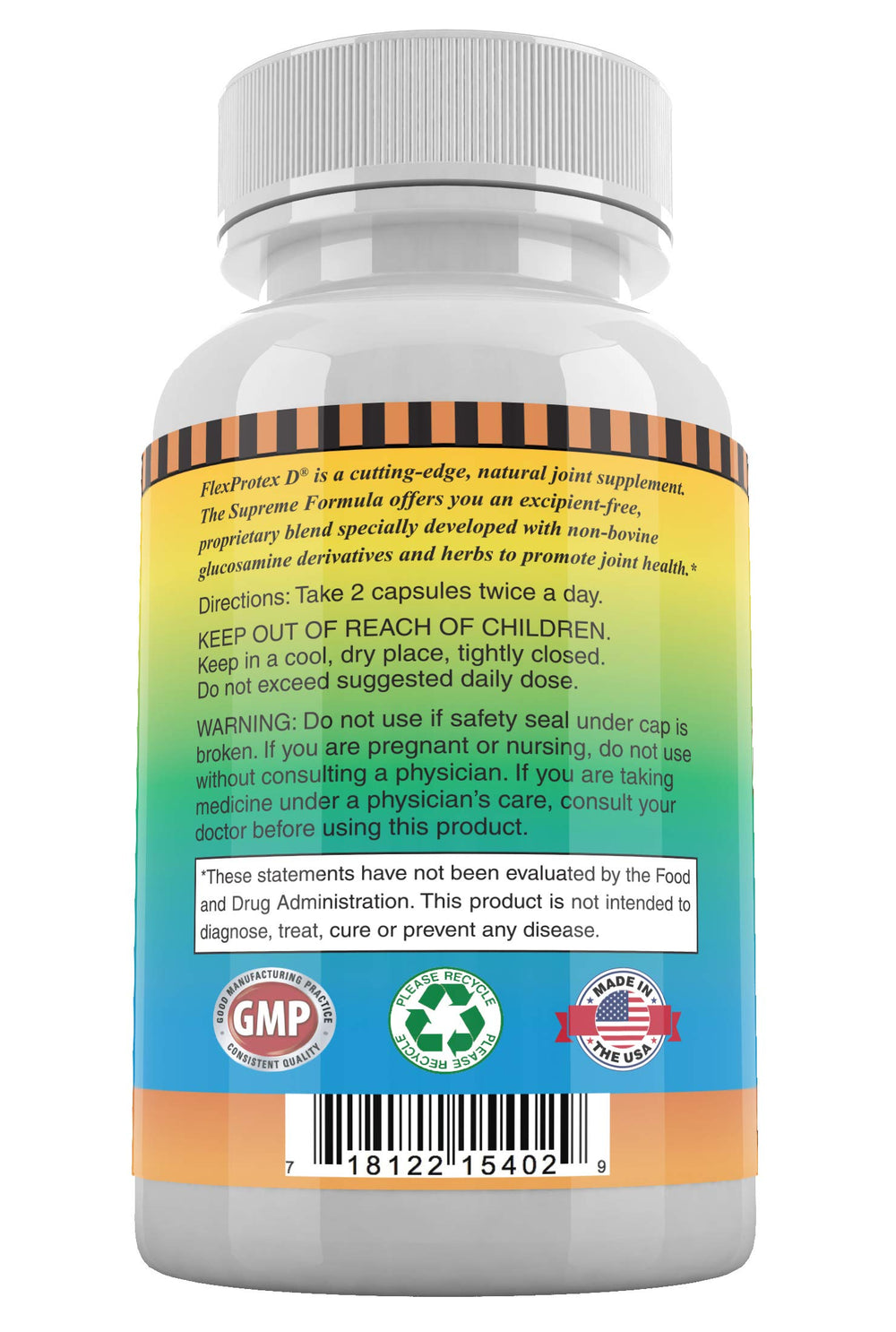 Daily Health FlexProtex D manufactured in the USA in a GMP facility.