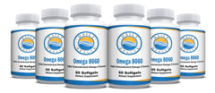 Daily Health Omega 8060 bottle front shows 60 softgels for daily use