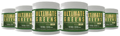 Daily Health Ultimate Daily Greens bottle demonstrates convenient vegan nutrition for daily wellness.