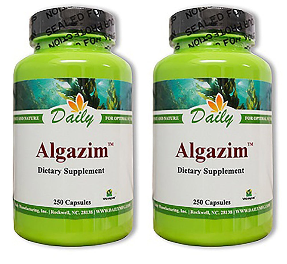 Algazim bottle-front view from Daily Manufacturing, two-pack convenience for daily use.