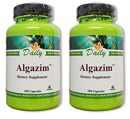 Algazim bottle-front view from Daily Manufacturing, two-pack convenience for daily use.