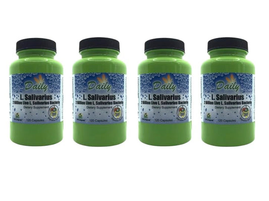 Daily Manufacturing L-Salivarius bottle front may support balanced gut flora