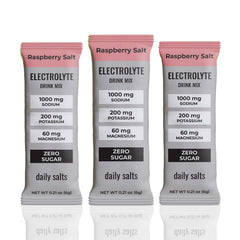 Daily Salts Raspberry Salt hydration stick with electrolytes for quick energy and recovery.