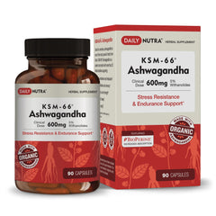 DailyNutra KSM-66 Ashwagandha bottle supports daily calm and steady energy.